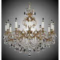American Brass And Crystal Rosetta 12 Light Rosetta Chandelier