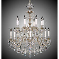 American Brass And Crystal Rosetta 8+8 Light Rosetta Chandelier