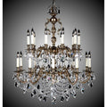 American Brass And Crystal Rosetta 10+10 Light Rosetta Chandelier