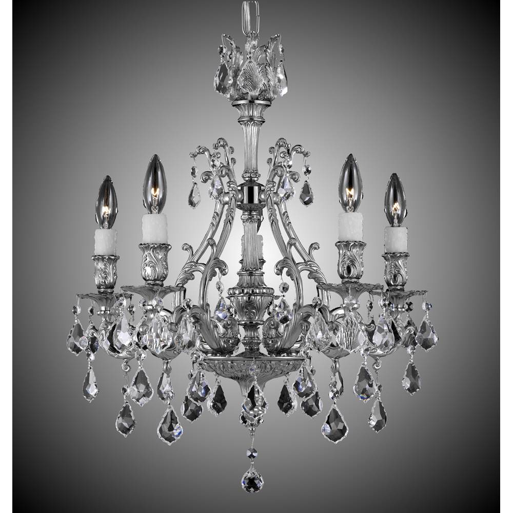 American Brass And Crystal Chateau 5 Light Chateau Chandelier