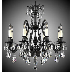 American Brass And Crystal Chateau 8 Light Chateau Chandelier