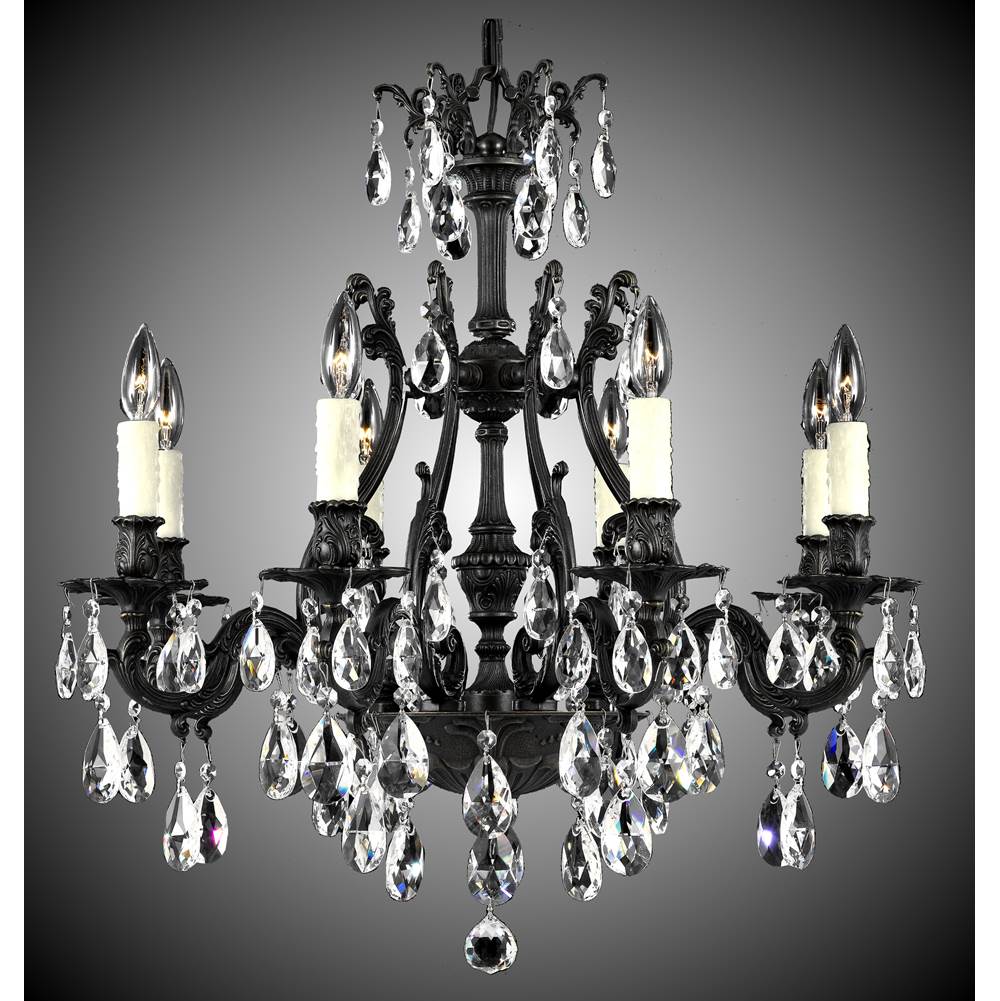 American Brass And Crystal Chateau 8 Light Chateau Chandelier