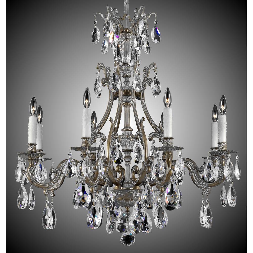 American Brass And Crystal Chateau 8 Light Chateau Chandelier