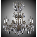 American Brass And Crystal Chateau 10 Light Chateau Chandelier