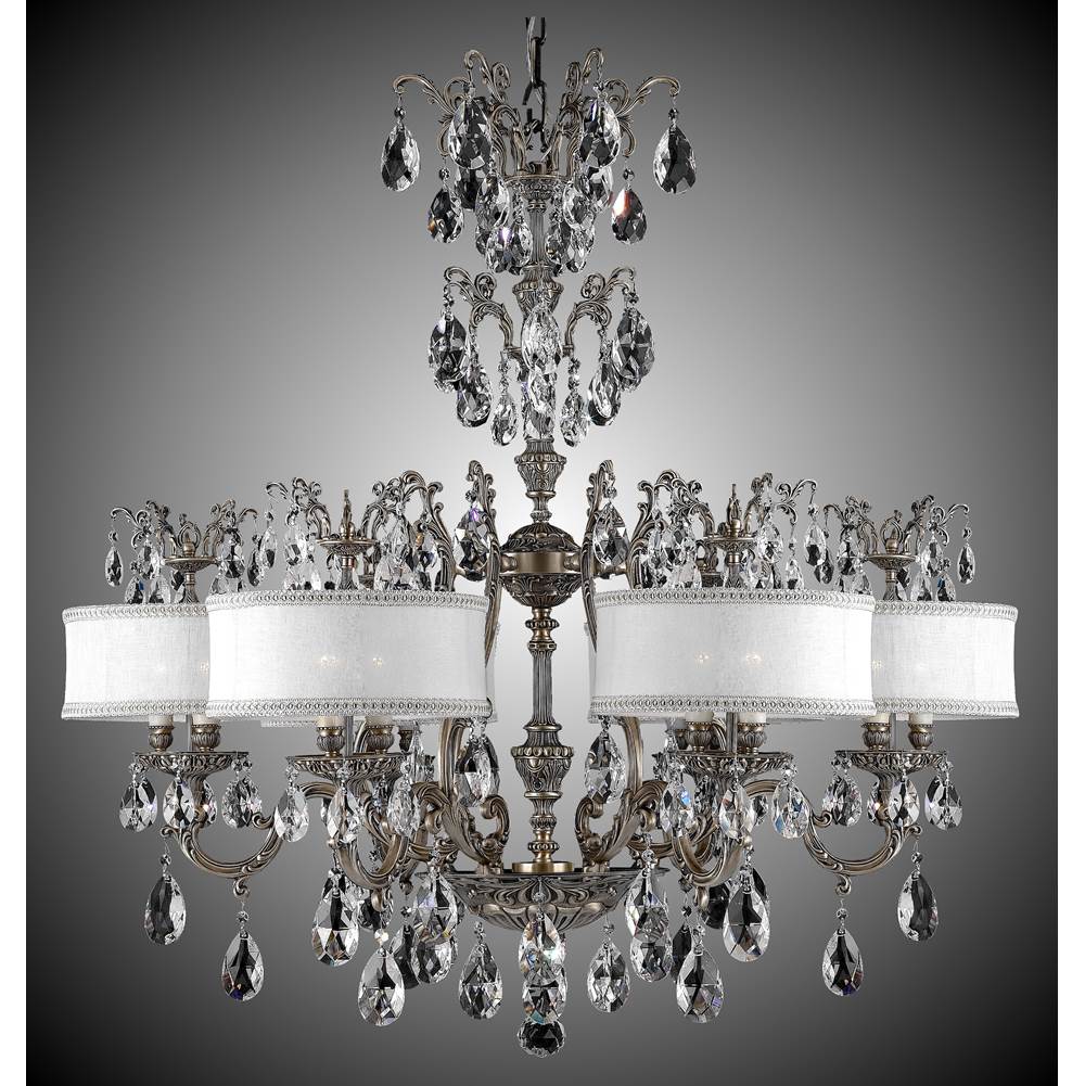 American Brass And Crystal Chateau 18 Light Chateau Chandelier