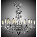 American Brass And Crystal Chateau 30 Light 5 Arm Chateau Chandelier