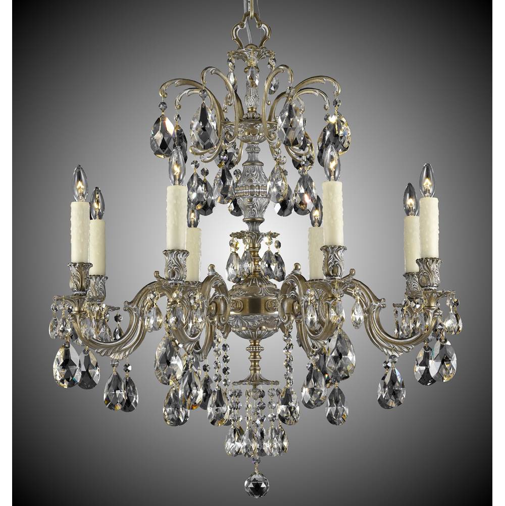 American Brass And Crystal Marlena 8 Light Marlena Chandelier