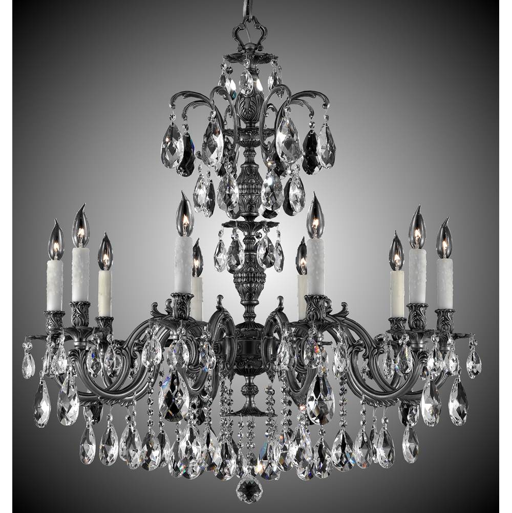 American Brass And Crystal Marlena 10 Light Marlena Chandelier