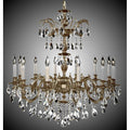 American Brass And Crystal Marlena 12 Light Marlena Chandelier