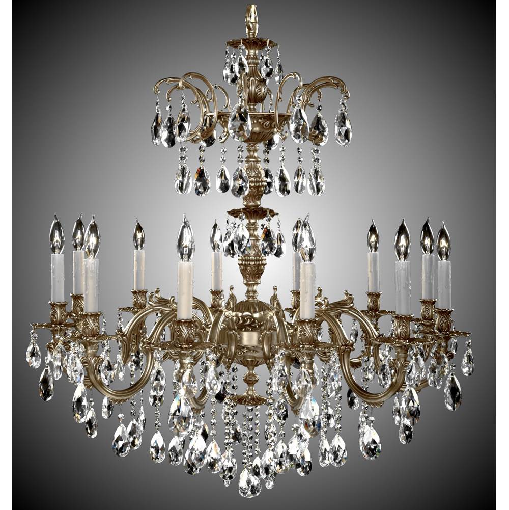 American Brass And Crystal Marlena 12 Light Marlena Chandelier