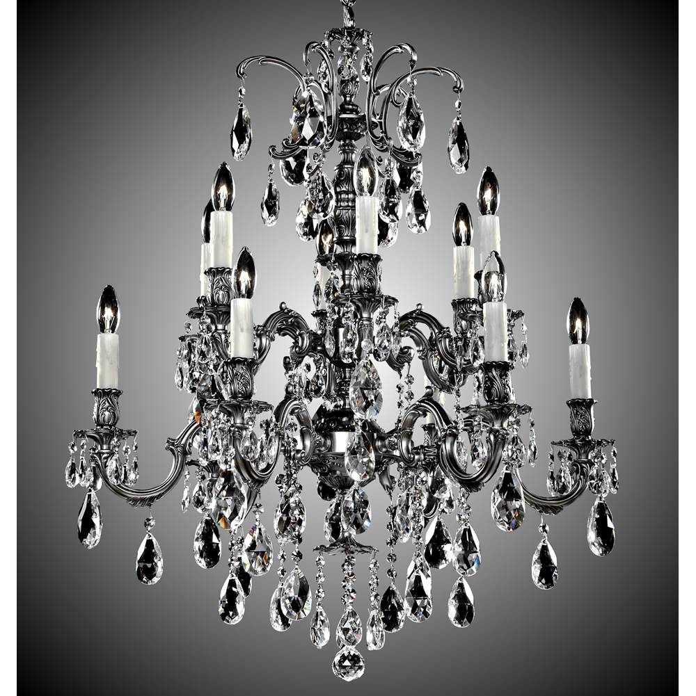 American Brass And Crystal Marlena 6+6 Light Marlena Chandelier