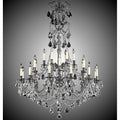 American Brass And Crystal Sterling 6+18 Light Sterling Chandelier