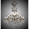 American Brass And Crystal Sterling 8+24 Light Sterling Chandelier
