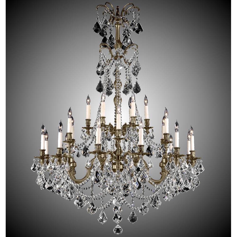 American Brass And Crystal Sterling 8+24 Light Sterling Chandelier