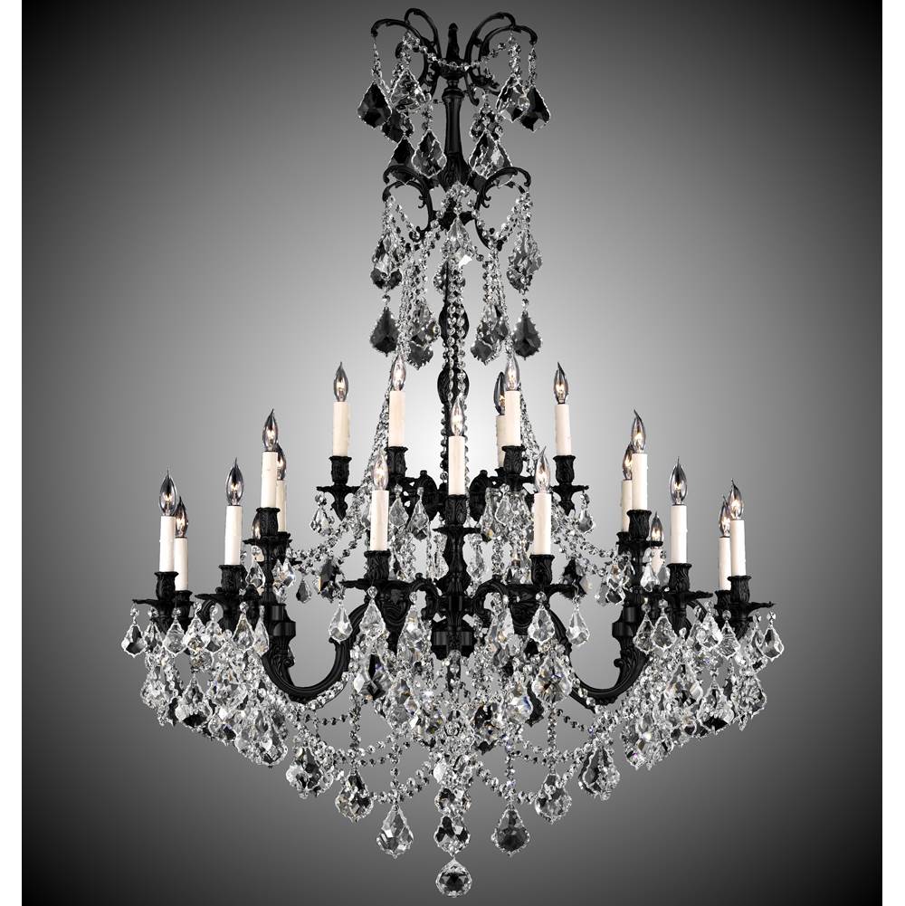 American Brass And Crystal Sterling 8+24 Light Sterling Chandelier