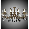American Brass And Crystal Finisterra 10 Light Finisterra Flush Mount