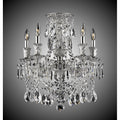American Brass And Crystal Finisterra 5 Light Finisterra With Draping Flush Mount