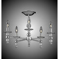 American Brass And Crystal Magro 5 Light Magro Stem Flush Mount