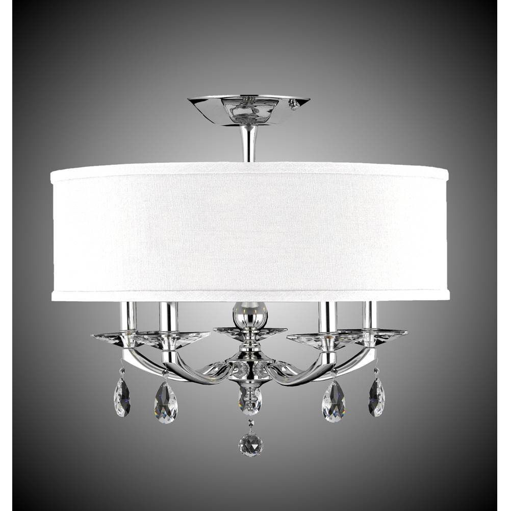 American Brass And Crystal Kensington 19 Inch Kensington Empire Drum Shade Flush Mount