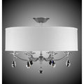 American Brass And Crystal Kensington 28 Inch Kensington Empire Drum Shade Flush Mount