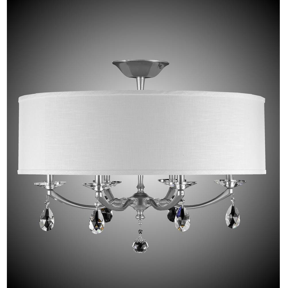 American Brass And Crystal Kensington 28 Inch Kensington Empire Drum Shade Flush Mount