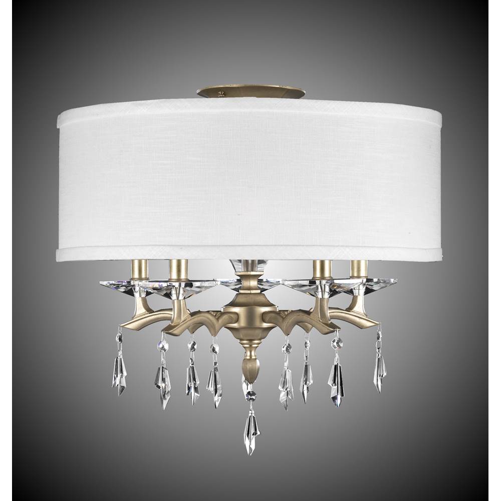 American Brass And Crystal Kaya 19 Inch Kaya Drum Flush Mount