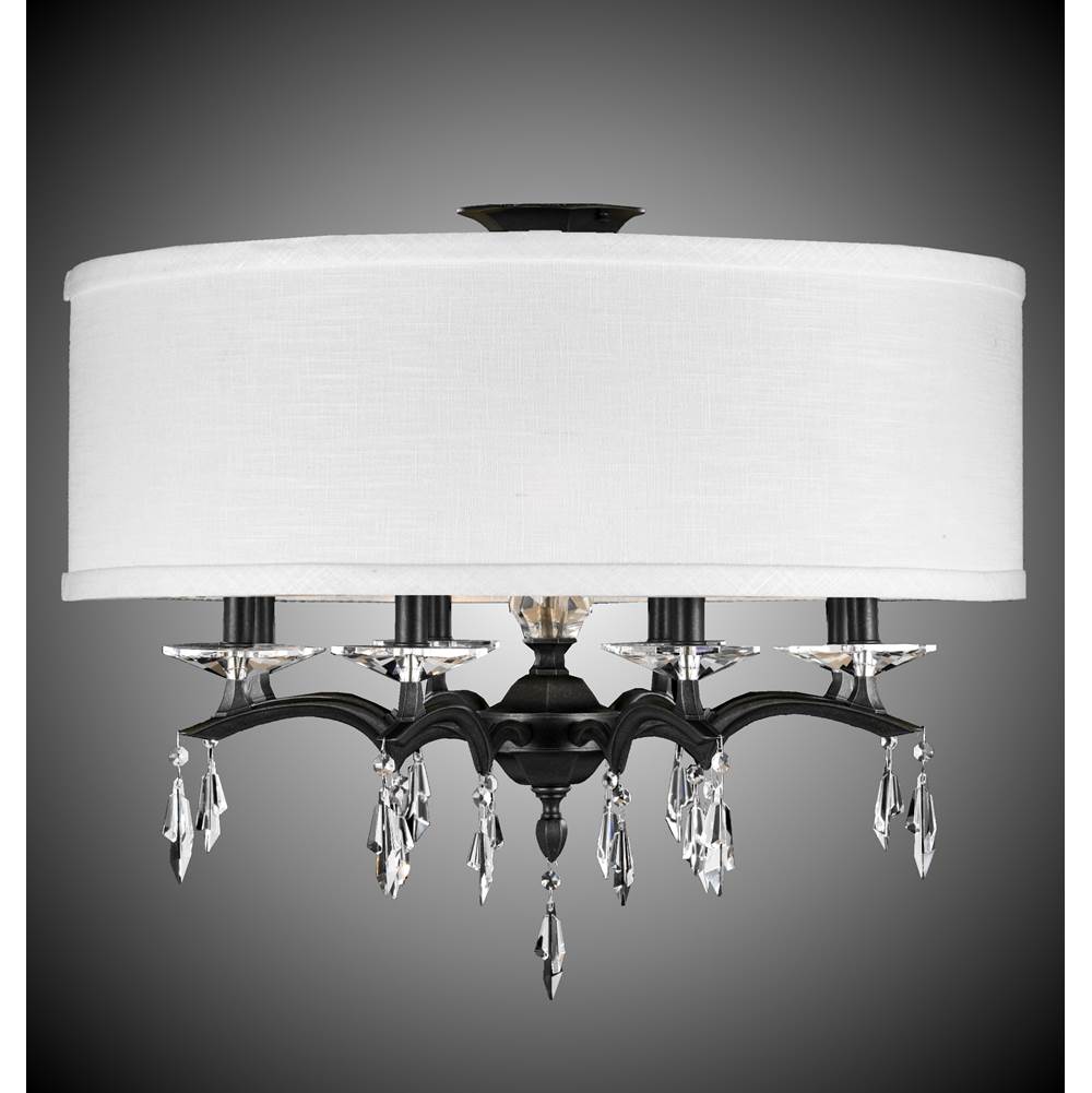 American Brass And Crystal Kaya 28 Inch Kaya Drum Flush Mount