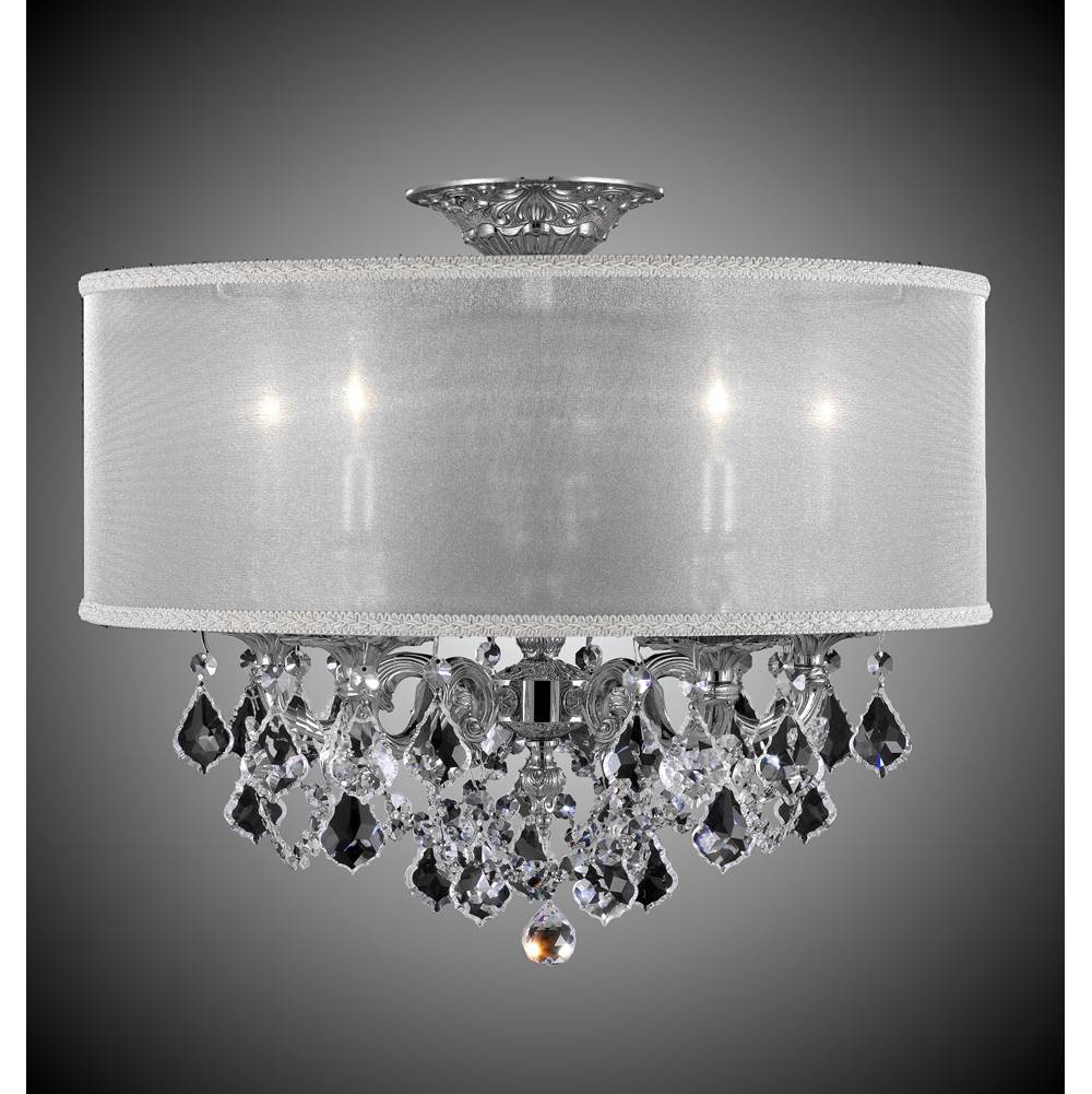 American Brass And Crystal Llydia 5 Light Llydia Semi Flush