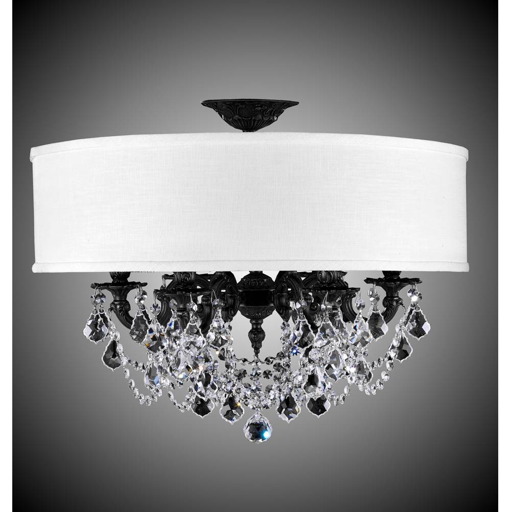American Brass And Crystal Llydia 6 Light Llydia Semi Flush