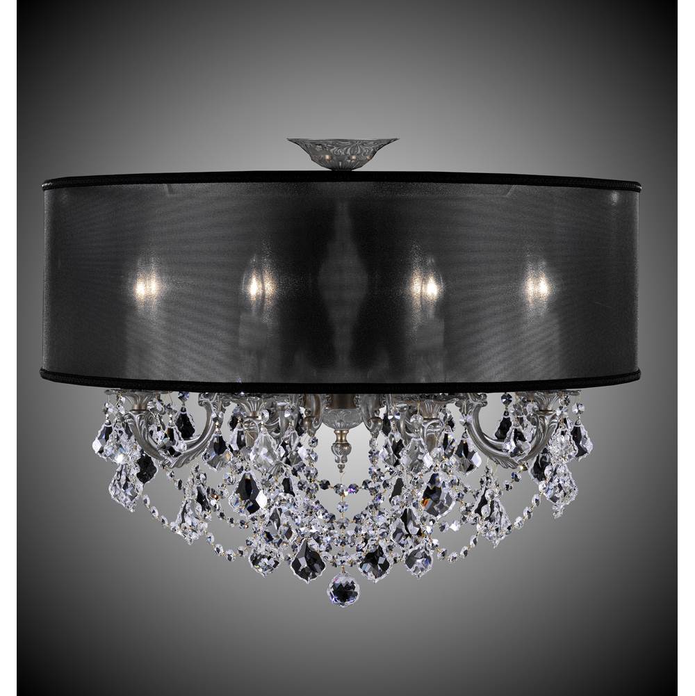 American Brass And Crystal Llydia 8 Light Llydia Semi Flush