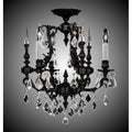 American Brass And Crystal Parisian 3 Light Parisian Flush Mount