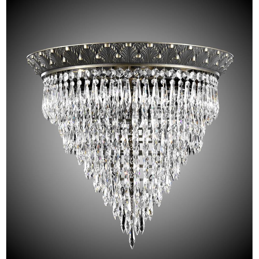 American Brass And Crystal Corinthian 22'' L.e.d Corinthian Spire Flush Mount