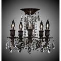 American Brass And Crystal Biella 5 Light Biella Flush Mount