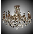 American Brass And Crystal Biella 8 Light Biella Flush Mount