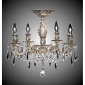 American Brass And Crystal Rosetta 5 Light Rosetta Flush Mount