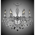 American Brass And Crystal Rosetta 6 Light Rosetta Flush Mount