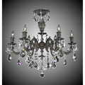 American Brass And Crystal Marlena 6 Light Marlena Flush Mount