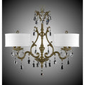 American Brass And Crystal Chateau 6 Light Chateau Island Light
