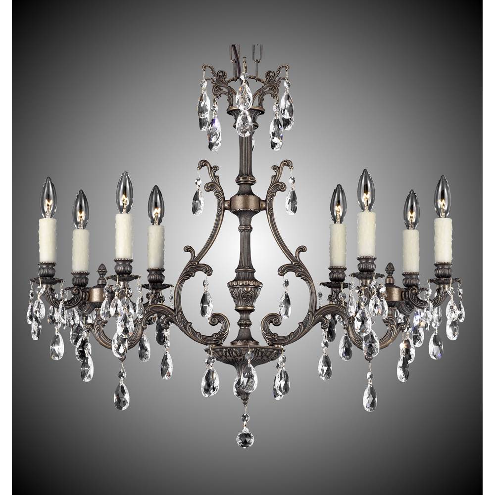 American Brass And Crystal Chateau 8 Light 2 Arm Chateau Island Light