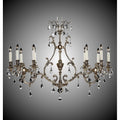 American Brass And Crystal Chateau 10 Light 2 Arm Chateau Island Light