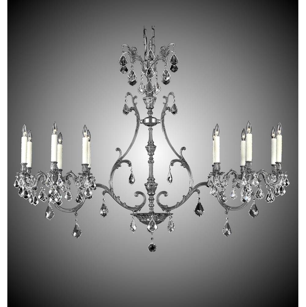 American Brass And Crystal Chateau 12 Light 2 Arm Chateau Island Light