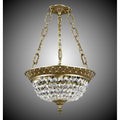 American Brass And Crystal Corinthian 12''w 3 Light Corinthian Pendant