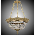 American Brass And Crystal Corinthian 15''w 3 Light Corinthian Pendant