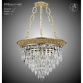 American Brass And Crystal Corinthian 15''w 3 Light Corinthian Spire Pendant