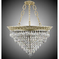 American Brass And Crystal Corinthian 19''w 6 Light Corinthian Spire Pendant