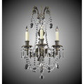 American Brass And Crystal Finisterra 3 Light Finisterra With Draping Empire Wall Sconce