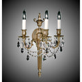 American Brass And Crystal Wall Sconces 3 Light Torch Wall Sconce