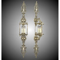 American Brass And Crystal Lantern 3 Light 8 Inch Lantern Double Extended Wall Sconce With Clear Curved Glass
