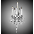 American Brass And Crystal Wall Sconces 5+1 Light Torch Wall Sconce
