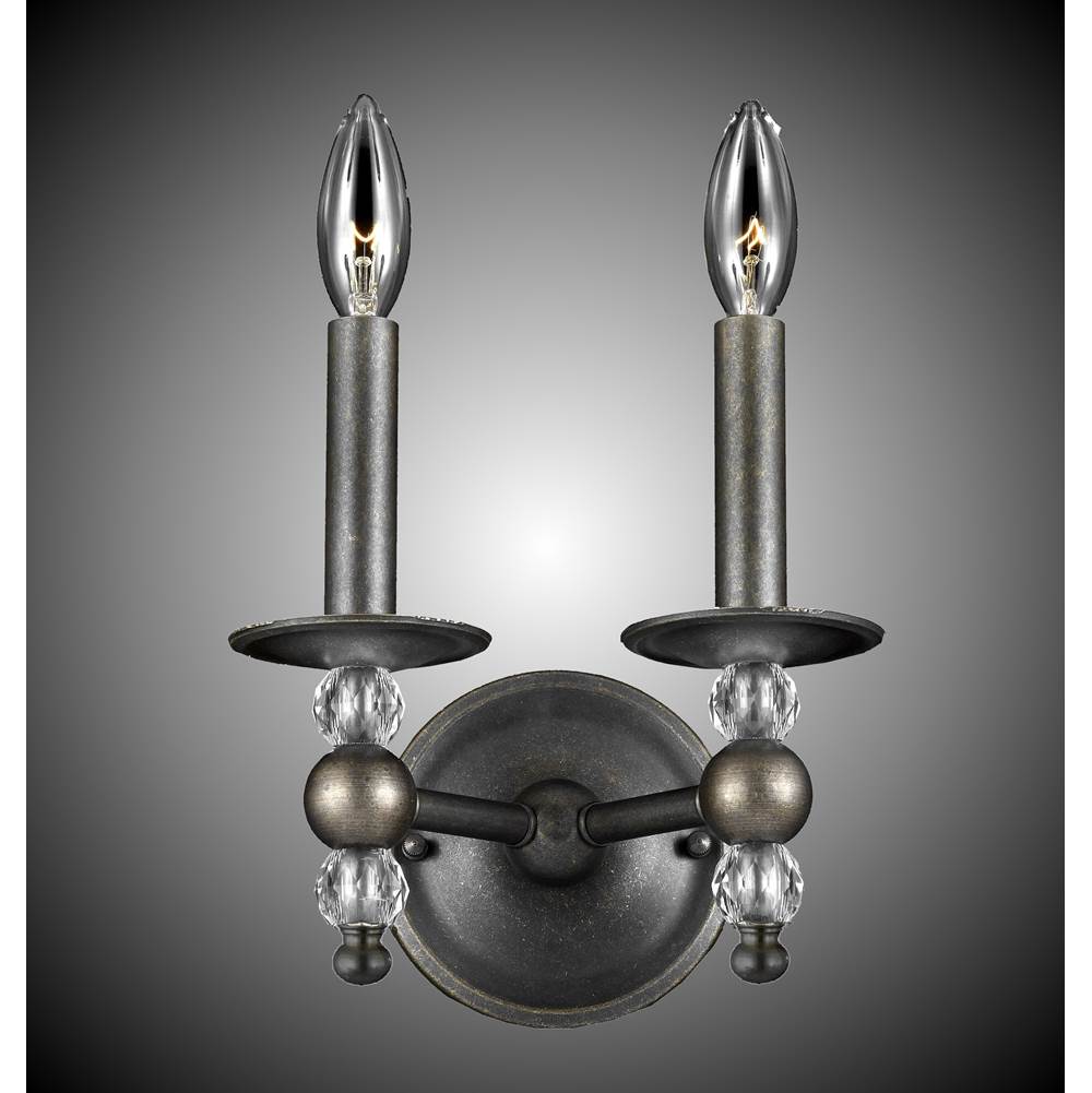 American Brass And Crystal Magro 2 Light Magro Wall Sconce
